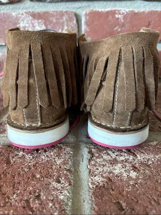 Ariat Cruiser Suede Moccasin Ankle Boots w/ Multicolor Serape Women’s Sz 6.5 - Picture 5 of 5